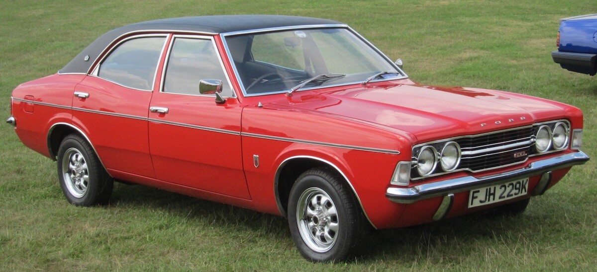 Ford Cortina Mk3 GXL similar to the one used in Life on Mars